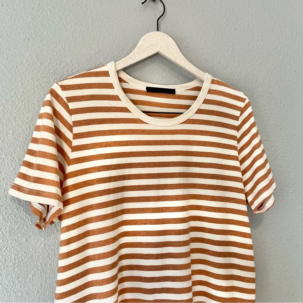Jenni Kayne Canyon Stripe Cotton Yak Blend Short Sleeve Tee size large - Picture 3 of 7